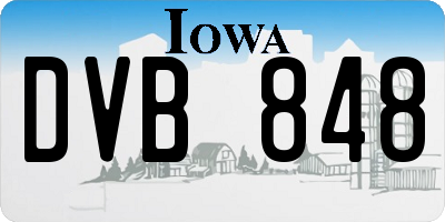 IA license plate DVB848