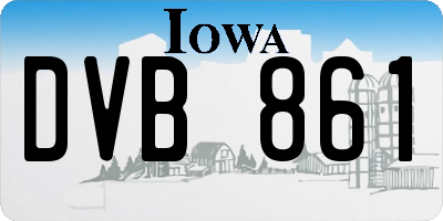 IA license plate DVB861