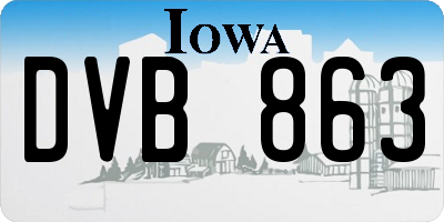 IA license plate DVB863