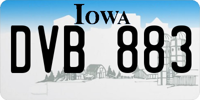 IA license plate DVB883
