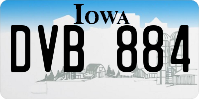 IA license plate DVB884