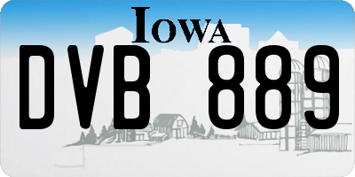 IA license plate DVB889