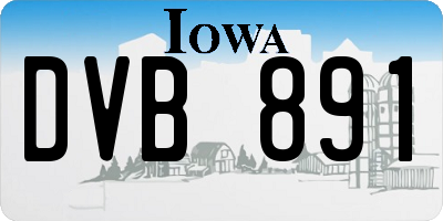 IA license plate DVB891