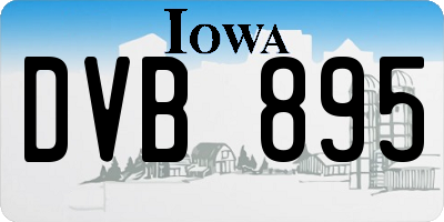 IA license plate DVB895
