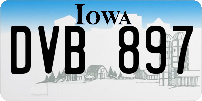 IA license plate DVB897