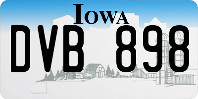 IA license plate DVB898