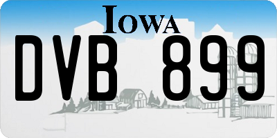 IA license plate DVB899