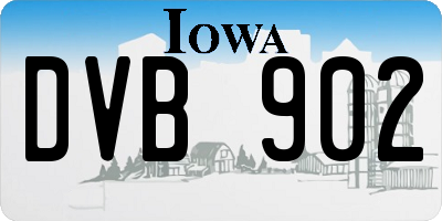 IA license plate DVB902