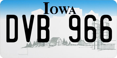 IA license plate DVB966