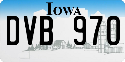 IA license plate DVB970