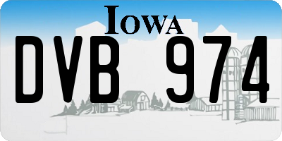 IA license plate DVB974