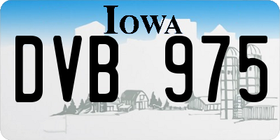 IA license plate DVB975