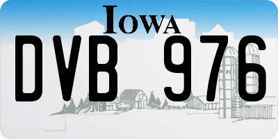 IA license plate DVB976