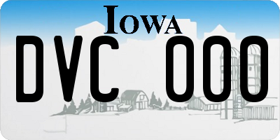 IA license plate DVC000