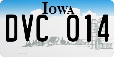 IA license plate DVC014