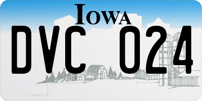 IA license plate DVC024