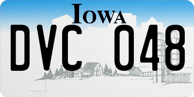 IA license plate DVC048