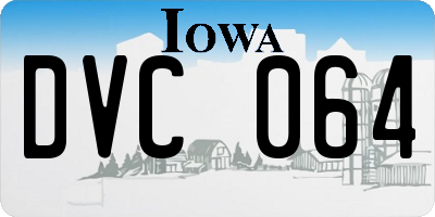 IA license plate DVC064
