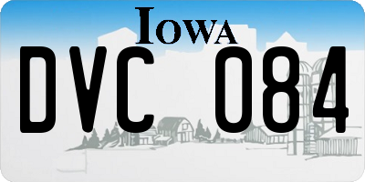 IA license plate DVC084