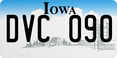 IA license plate DVC090