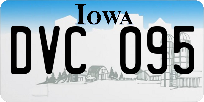 IA license plate DVC095