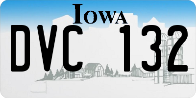 IA license plate DVC132