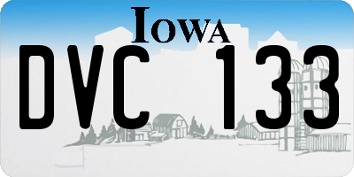IA license plate DVC133