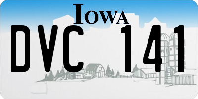 IA license plate DVC141