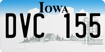 IA license plate DVC155