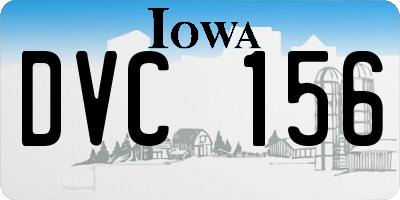 IA license plate DVC156