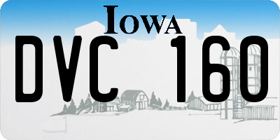 IA license plate DVC160