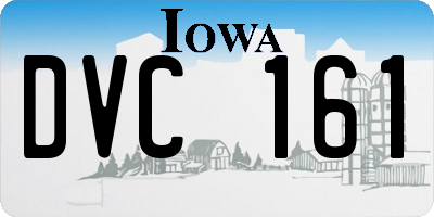 IA license plate DVC161