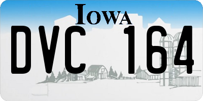 IA license plate DVC164