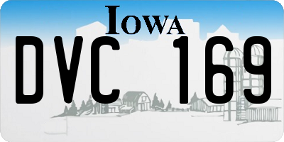 IA license plate DVC169