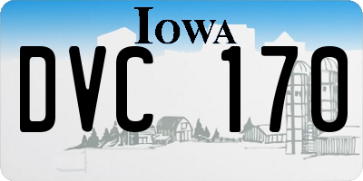 IA license plate DVC170