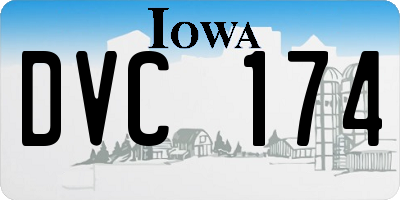 IA license plate DVC174