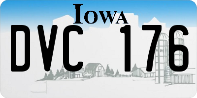 IA license plate DVC176
