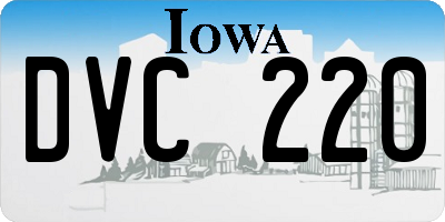 IA license plate DVC220