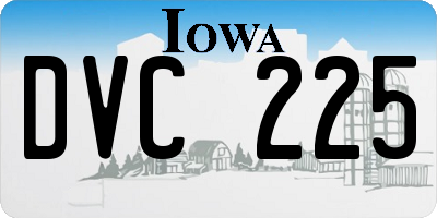 IA license plate DVC225