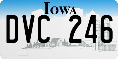 IA license plate DVC246