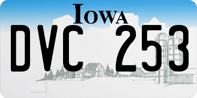 IA license plate DVC253