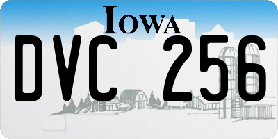 IA license plate DVC256