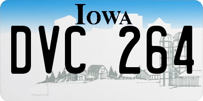 IA license plate DVC264