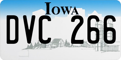 IA license plate DVC266