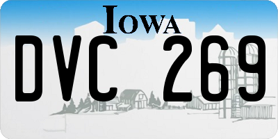 IA license plate DVC269