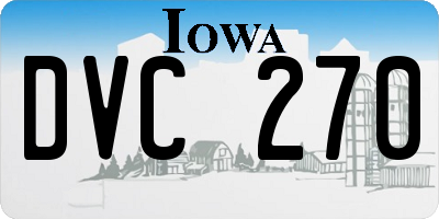 IA license plate DVC270