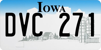 IA license plate DVC271