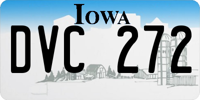 IA license plate DVC272