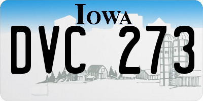 IA license plate DVC273