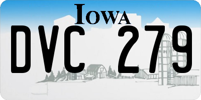 IA license plate DVC279